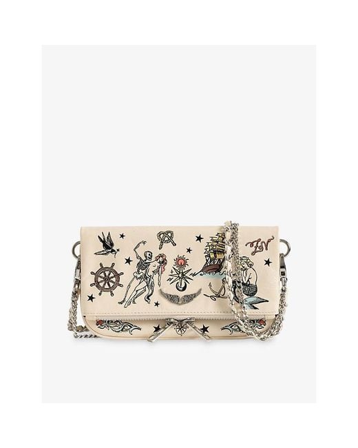 Zadig & Voltaire Natural Rock Mini Tattoo Clutch Bag