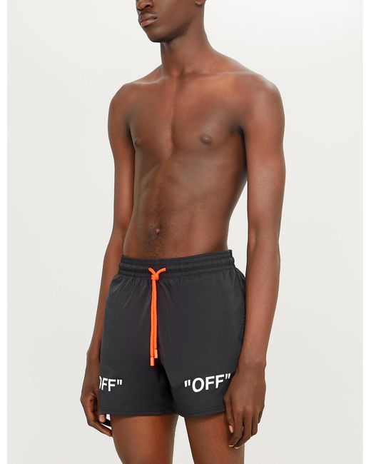 Off-White c/o Virgil Abloh Black Off-white X Vilebrequin Logo-print Swim Shorts for men