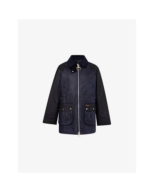 Barbour Blue Kettlewell Waxed-Cotton Jacket