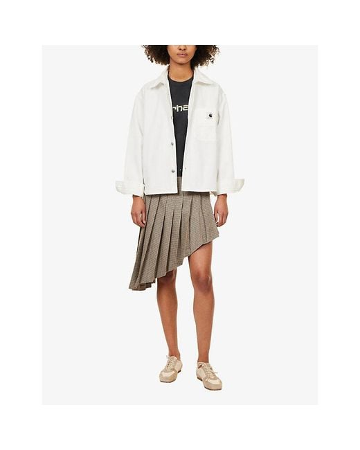 Carhartt White Georgia Oversize Cotton-Canvas Overshirt