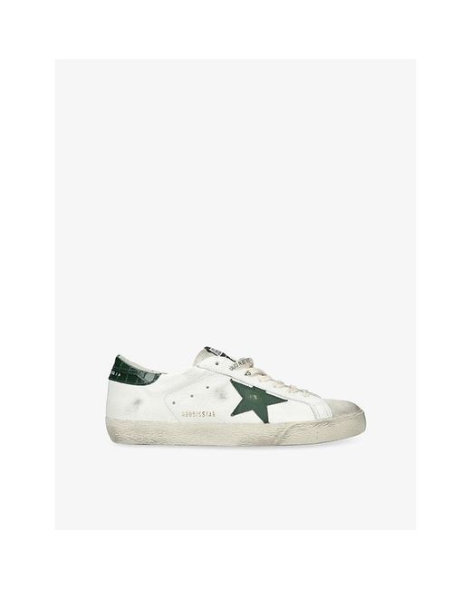 Golden Goose Deluxe Brand White Super-Star Leather Trainers for men