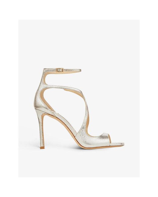 Jimmy Choo Multicolor Azia Strappy 95 Glitter-Effect Leather Heeled Sandals