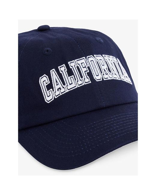 Sporty & Rich California Cotton Baseball Cap in Blue Lyst UK