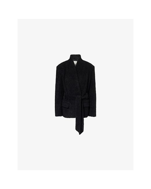 Isabel Marant Black Syndra Shawl-Lapel Wool-Blend Jacket