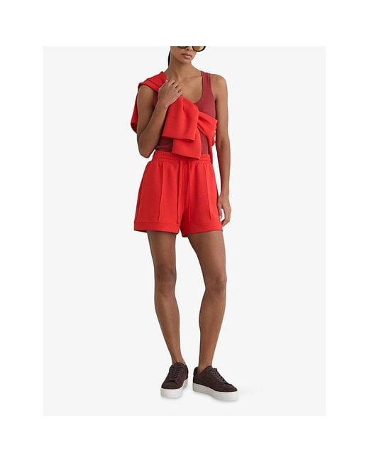 Reiss Red Bea Knitted Shorts