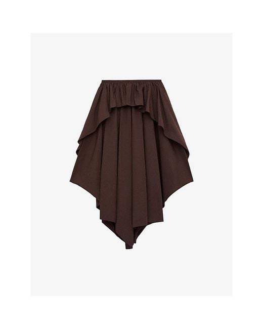 Loewe Brown X Paula's Ibiza Cotton-Poplin Midi Skirt