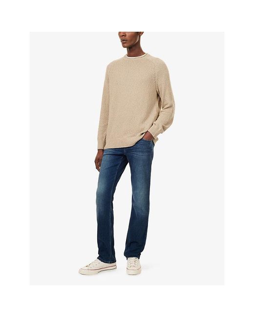 PAIGE Blue Normandie Straight-Leg Stretch-Denim Jeans for men