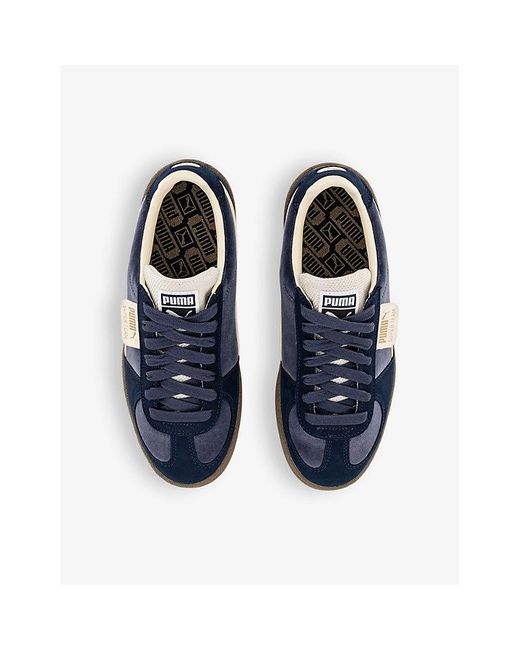PUMA Blue Vy Super Team Brand-tab Low-top Suede Trainers