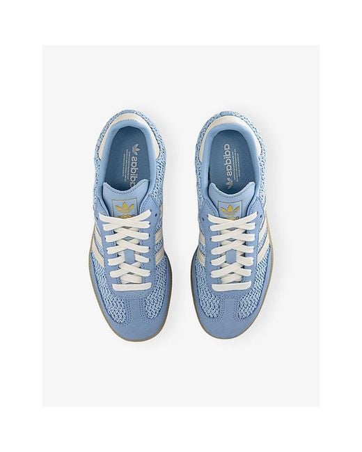 Adidas Blue Samba Og Raffia Trainers