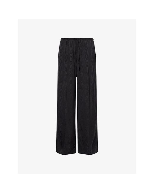 Dries Van Noten Black Puvis Straight-Leg Woven Trousers