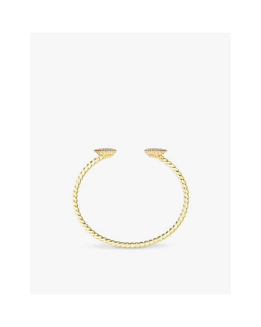 Boucheron Yellow Serpent Boh&Egrave;Me Diamants S 18Ct- And 0.64Ct Round Diamond Bangle