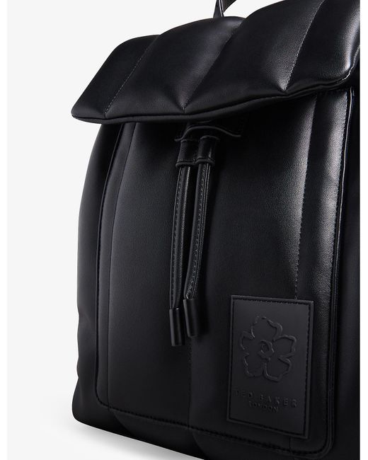 Buy Ted Baker Men Black Faux Leather Backpack Online - 872347