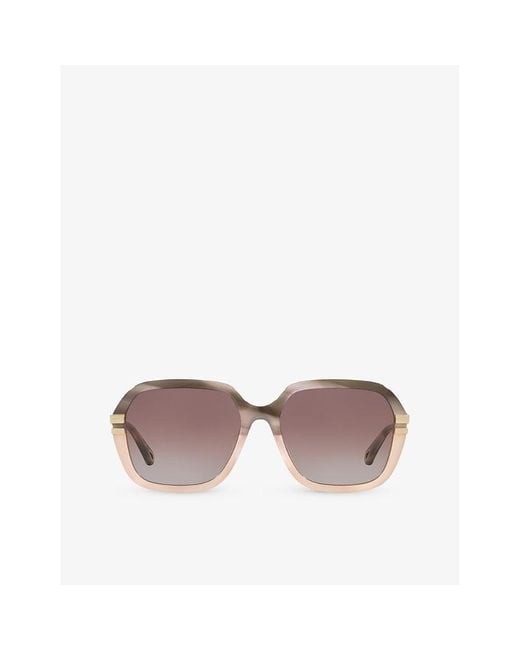 Chloé Pink Ch0204s Square-frame Acetate Sunglasses