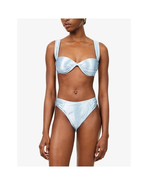 4th & Reckless Blue Andy Underwired Bikini Top