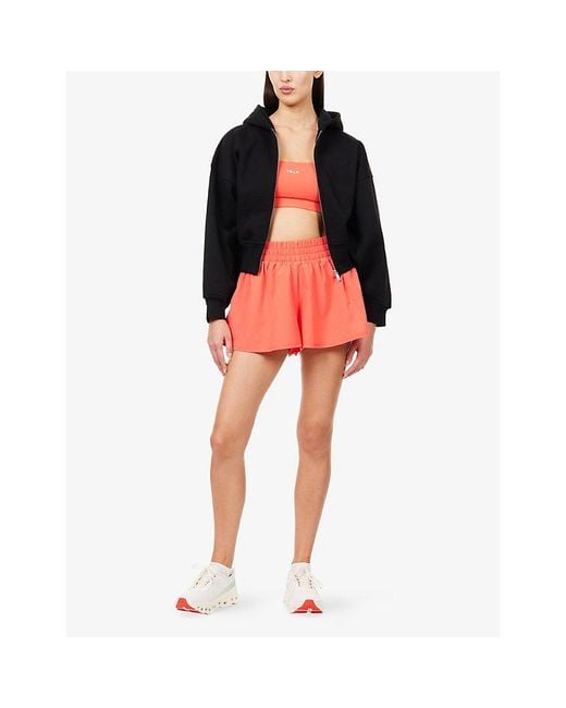 WE Are Tala Black Cocoon Zip-Through Cotton-Blend Hoody