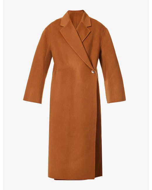 By Malene Birger Brown Ayvian Double-breasted Wool Coat