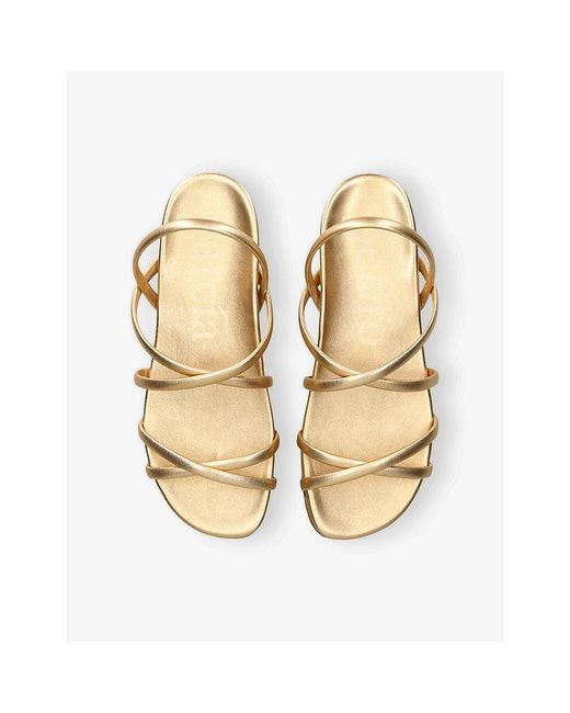 Pedro Garcia Metallic Biddy Leather Sandals