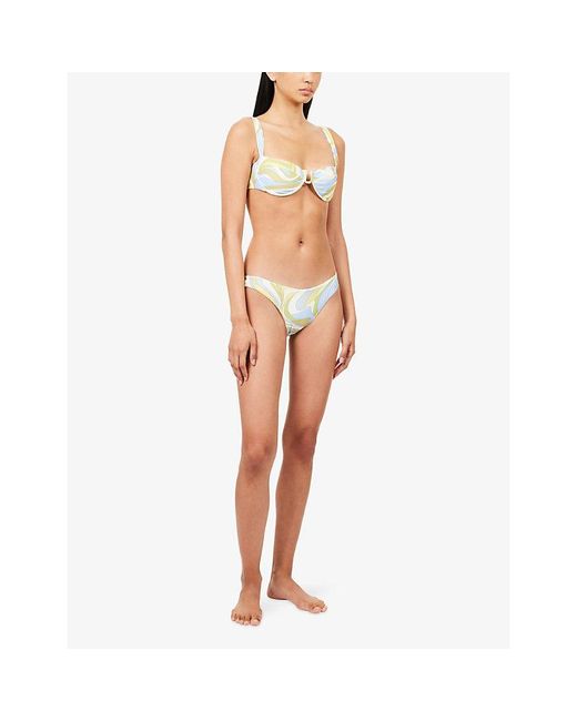 Cheap Monday Blue Byron Mid-Rise Bikini Bottoms