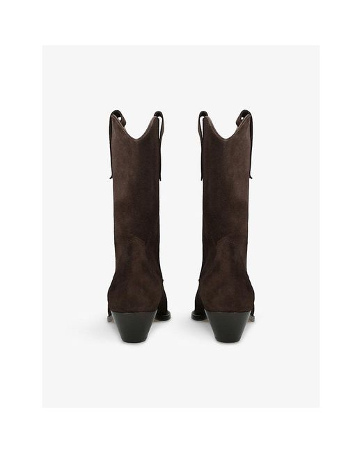 Isabel Marant Brown Duerto Suede Heeled Cowboy Boots