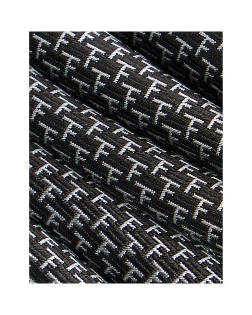 Tom Ford Gray Brand-pattern Wide-blade Silk Tie for men
