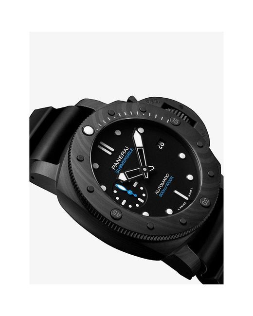 Panerai Black Pam01231 Submersible Carbotech Carbotech And Rubber Automatic Watch for men