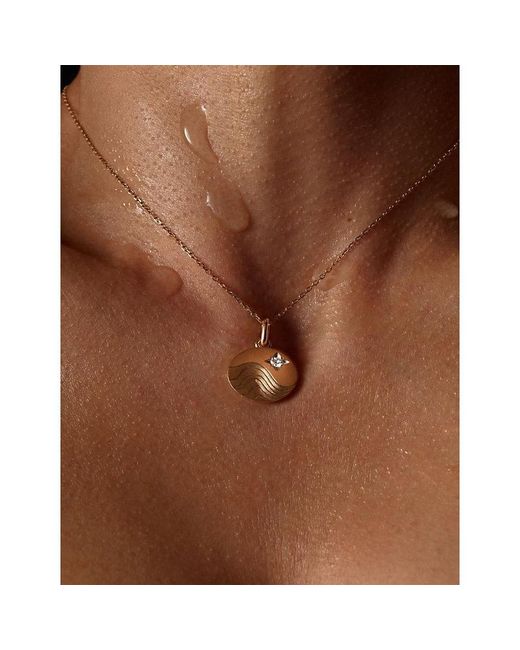 La Maison Du Couturier White Skydiamond Elemental Water 14Ct And 0.068Ct Lab-Grown Diamond Pendant Necklace