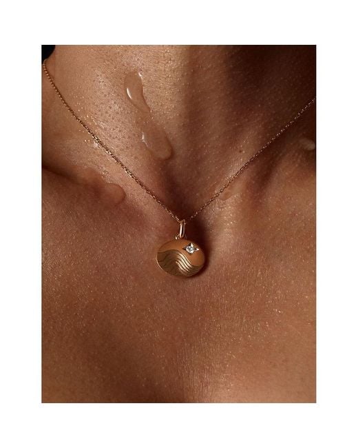 La Maison Du Couturier White Skydiamond Elemental Water 14Ct And 0.068Ct Lab-Grown Diamond Pendant Necklace