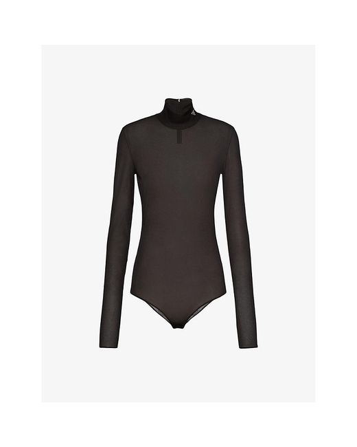 Prada Black Gazar Brand-Plaque Woven Body