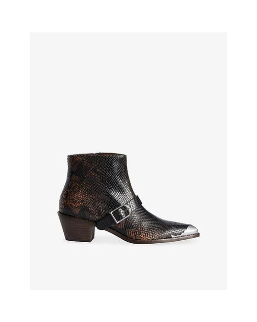 Zadig & Voltaire Black Tylow Leather Heeled Ankle Boots