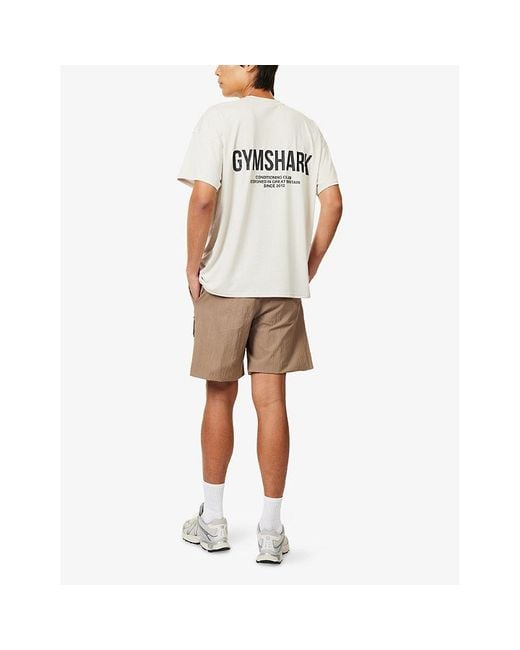GYMSHARK White Conditioning Club Oversized Jersey T-Shirt for men