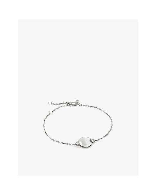 Monica Vinader White Round Charm Sterling- And 0.03Ct Lab Grown Diamond Chain Bracelet