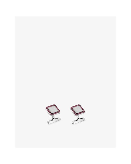 Cartier White Santos De Sterling- Cufflinks for men