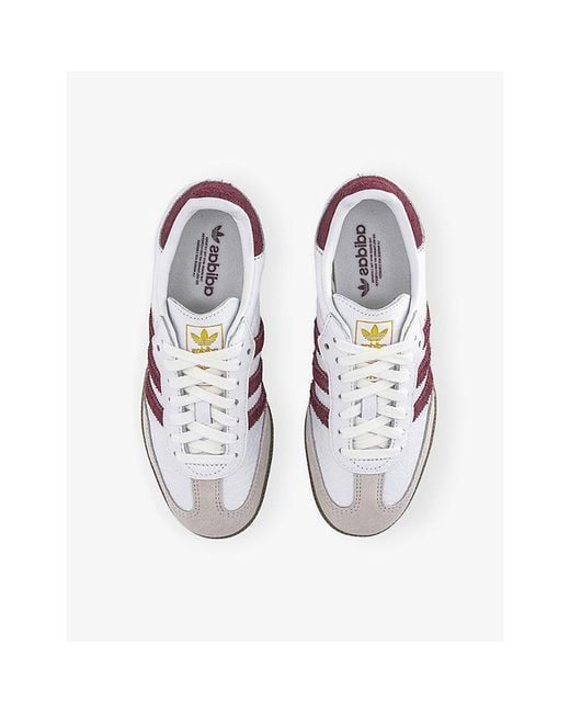 Adidas White Samba Og Leather Trainers for men