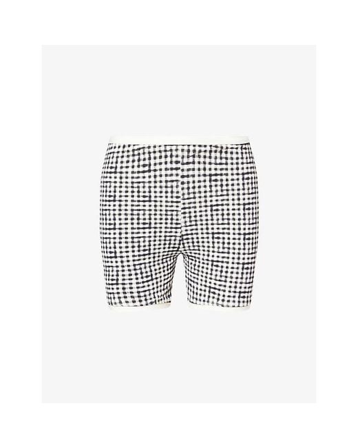 Cheap Monday White Santa Cruz Colour-Block Swim Shorts