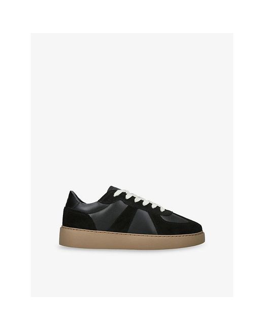 Arne Black Classic Court Leather And Suede Trainers for men