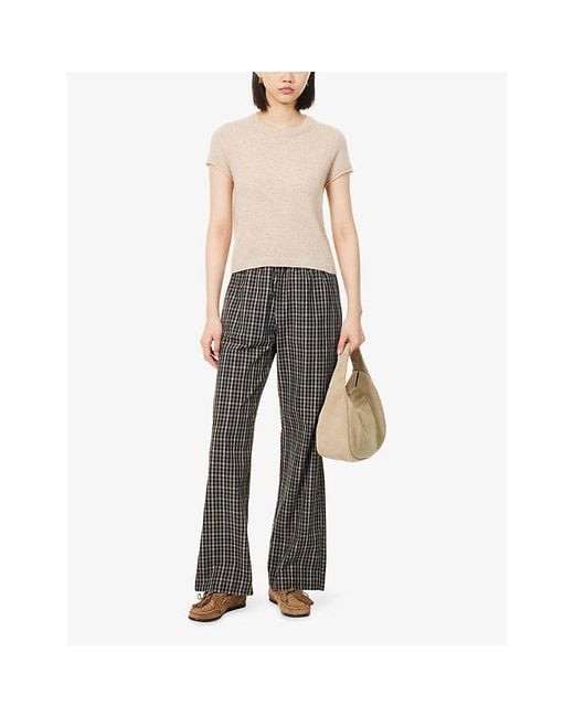 ME+EM Natural Baby Tee Shrunken Cashmere Knitted T-Shirt