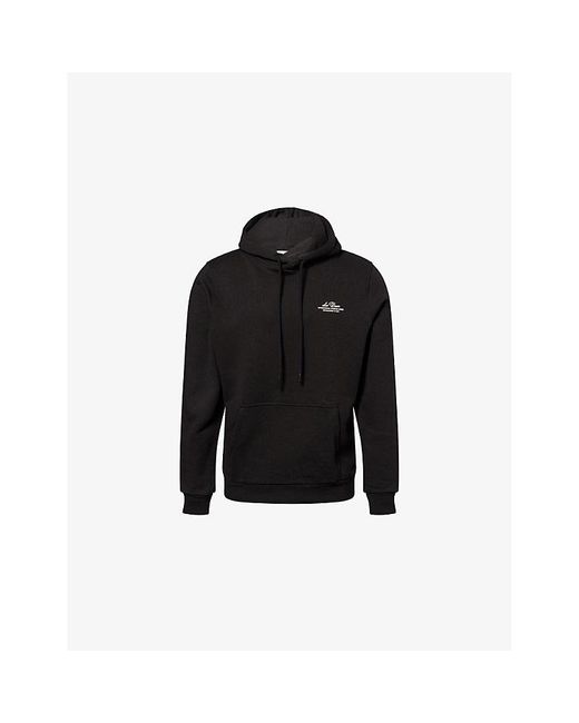 Les Deux Black Ben Globe Cotton-Jersey Hoody for men
