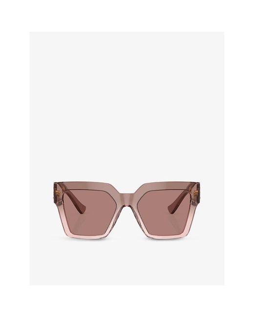 Versace Pink Ve4458 Butterfly-frame Acetate Sunglasses