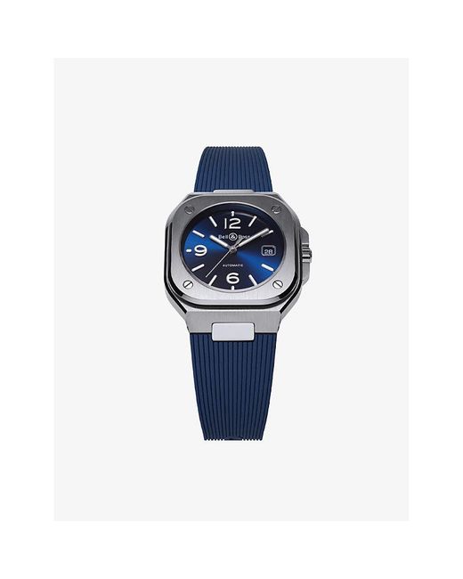 Bell & Ross Blue Br05a-bl-stsrb Stainless-steel And Rubber Automatic Watch for men