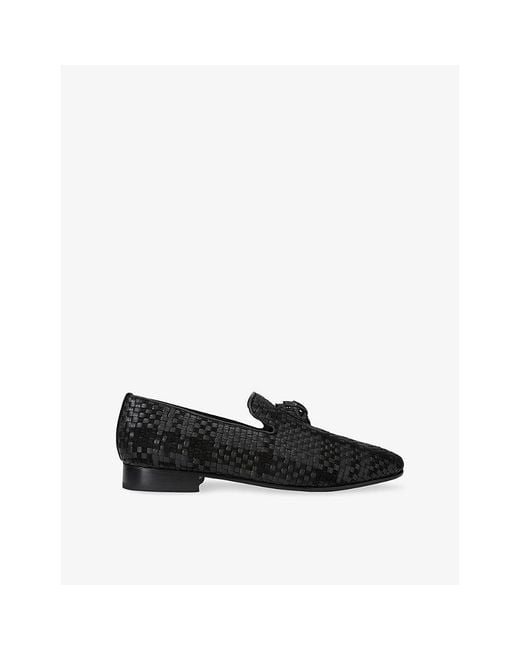 Kurt Geiger Black Ace Stud Leather Loafers for men
