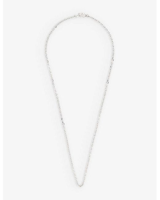 Tom Wood White Anker Rhodium-plated Sterling- Chain Necklace for men