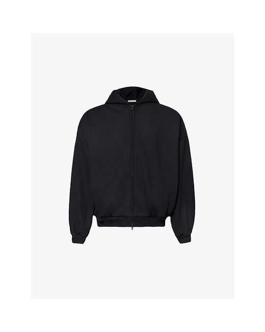 Fear Of God Blue Brand-patch Relaxed-fit Cotton-jersey Hoody X for men