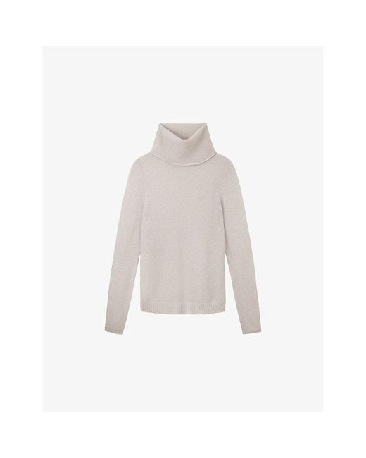 White company top grey jumper