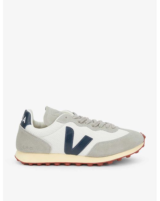 Veja Men's Rio Branco Alveomesh And Leather Trainers in Blue for Men | Lyst