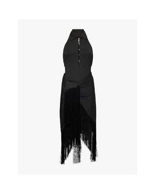 Taller Marmo Black Grand Tropicana Polo Swimsuit