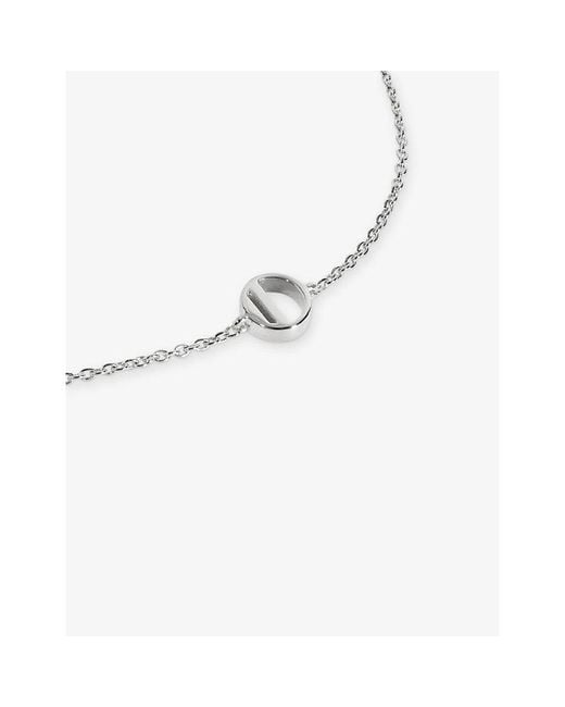 Monica Vinader Metallic Initial O Sterling- Bracelet