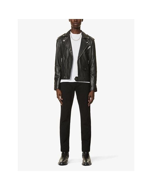 PAIGE Black Stafford Slim-fit Tapered-leg Stretch-woven Trousers for men