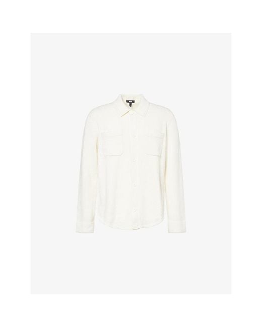 PAIGE White Mason Knitted Wool And Cotton Shirt for men
