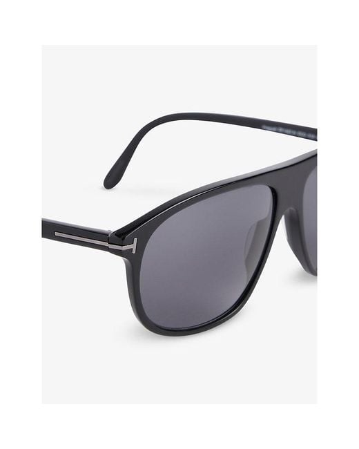 Tom Ford Gray Ft1027-n Aviator-frame Acetate Sunglasses for men