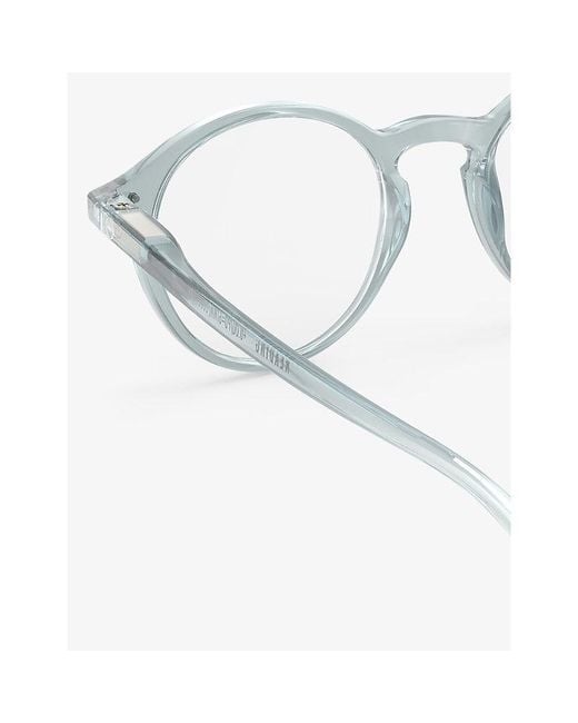 Izipizi White #D Round-Framed Golden Reading Glasses for men